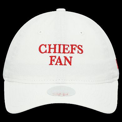 Women's New Era White Kansas City Chiefs Team Fan 9TWENTY Adjustable Hat
