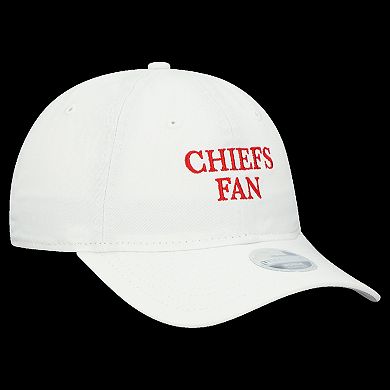 Women's New Era White Kansas City Chiefs Team Fan 9TWENTY Adjustable Hat