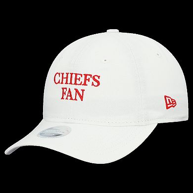 Women's New Era White Kansas City Chiefs Team Fan 9TWENTY Adjustable Hat