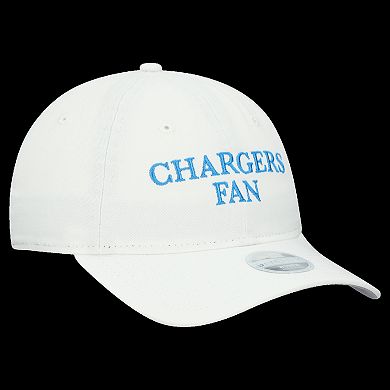 Women's New Era White Los Angeles Chargers Team Fan 9TWENTY Adjustable Hat