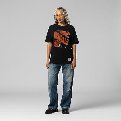 Women's Mitchell & Ness Black Cincinnati Bengals Team Dynamic Boyfriend T-Shirt