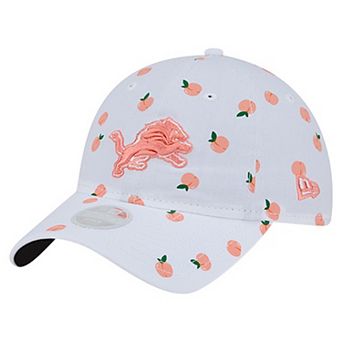 Women's New Era White Detroit Lions Fruit Pattern 9TWENTY Adjustable Hat