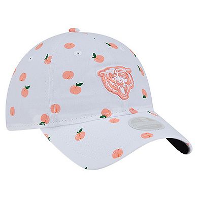Women's New Era White Chicago Bears Fruit Pattern 9TWENTY Adjustable Hat