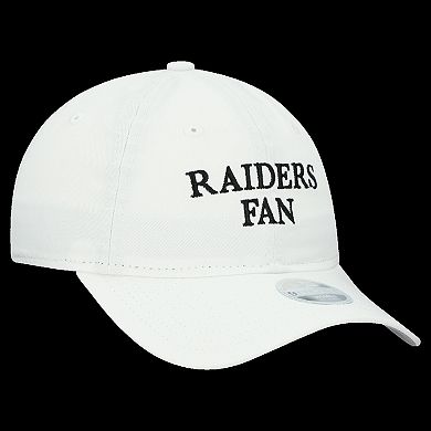 Women's New Era White Las Vegas Raiders Team Fan 9TWENTY Adjustable Hat