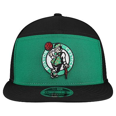 Men's New Era Kelly Green/Black Boston Celtics Outdoor Split Panel 9FIFTY Snapback Hat