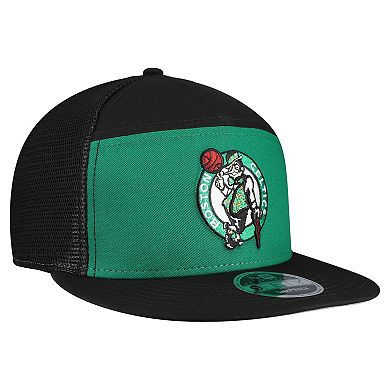 Men's New Era Kelly Green/Black Boston Celtics Outdoor Split Panel 9FIFTY Snapback Hat