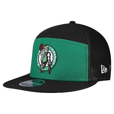 Men's New Era Kelly Green/Black Boston Celtics Outdoor Split Panel 9FIFTY Snapback Hat
