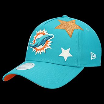 Women's New Era Aqua Miami Dolphins Stardom A-Frame 9FORTY Adjustable Hat