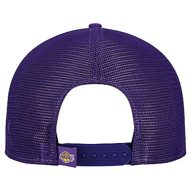 Men's New Era Gold/Purple Los Angeles Lakers Outdoor Split Panel 9FIFTY Snapback Hat