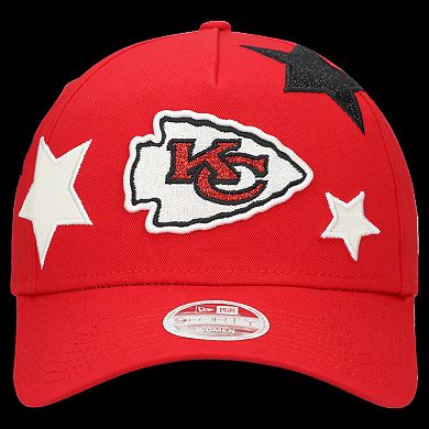 Women's New Era Red Kansas City Chiefs Stardom A-Frame 9FORTY Adjustable Hat