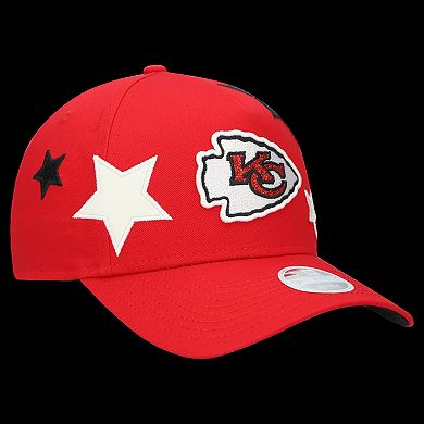 Women's New Era Red Kansas City Chiefs Stardom A-Frame 9FORTY Adjustable Hat