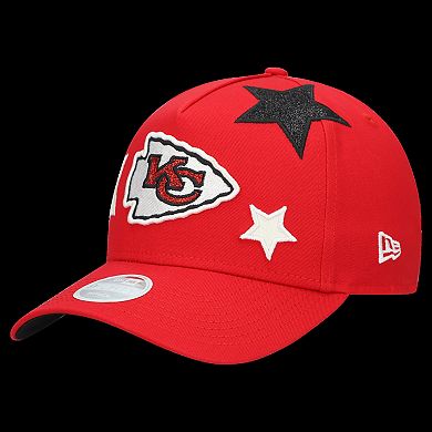 Women's New Era Red Kansas City Chiefs Stardom A-Frame 9FORTY Adjustable Hat
