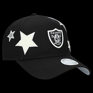 Women's New Era Black Las Vegas Raiders Stardom A-Frame 9FORTY Adjustable Hat