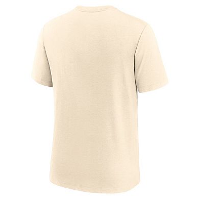 Men's Nike Natural Detroit Tigers Wordmark Tri-Blend T-Shirt