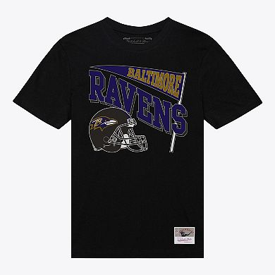 Women's Mitchell & Ness Black Baltimore Ravens Team Dynamic Boyfriend T-Shirt