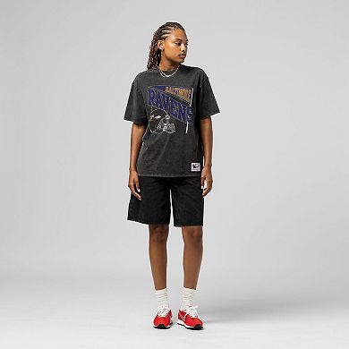 Women's Mitchell & Ness Black Baltimore Ravens Team Dynamic Boyfriend T-Shirt