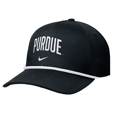 Men's Nike Black Purdue Boilermakers Rise Adjustable Hat
