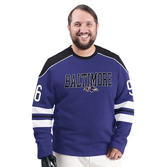 Men's G-III Sports by Carl Banks Purple Baltimore Ravens Adaptive Lord Stanley Crewneck Sweatshirt