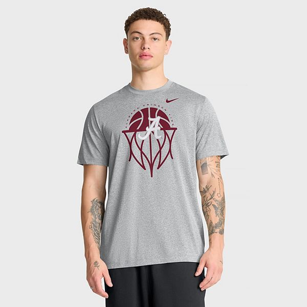Men's Nike Gray Alabama Crimson Tide Basketball Icon Legend T-Shirt