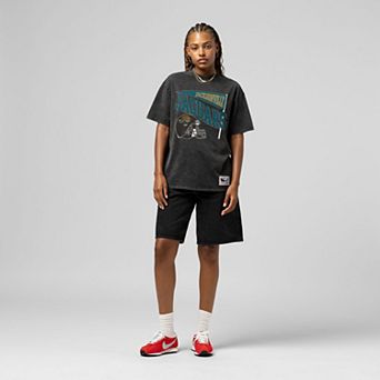 Women's Mitchell & Ness Black Jacksonville Jaguars Team Dynamic Boyfriend Mineral Wash T-Shirt