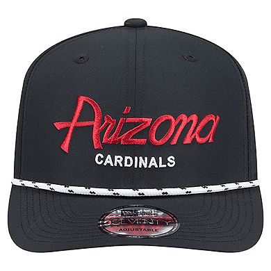 Men's New Era Black Arizona Cardinals Script 9SEVENTY Adjustable Hat