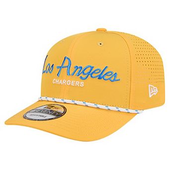 Men's New Era Gold Los Angeles Chargers Script 9SEVENTY Adjustable Hat