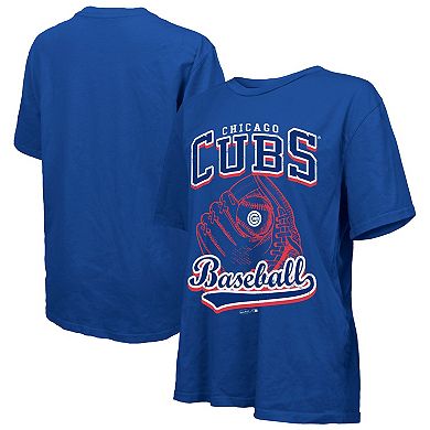 Women's Majestic Threads Royal Chicago Cubs Oversized First Base T-Shirt