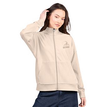 Women's G-III 4Her by Carl Banks Tan Cleveland Browns Rookie Full-Zip Hoodie