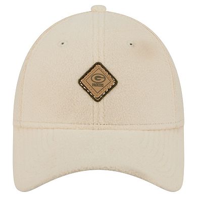 Women's New Era Cream Green Bay Packers Comfy 9FORTY Adjustable Hat