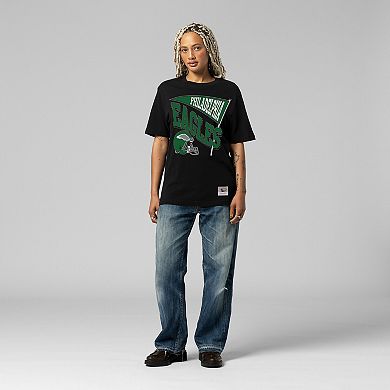Women's Mitchell & Ness Black Philadelphia Eagles Team Dynamic Boyfriend T-Shirt
