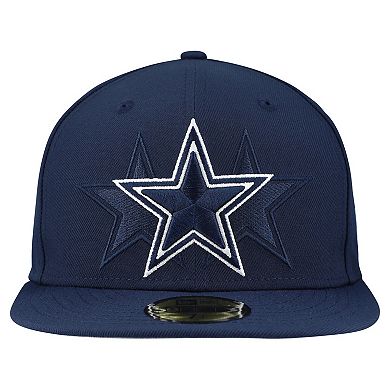 Men's New Era Navy Dallas Cowboys Tri-Hit 59FIFTY Fitted Hat