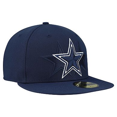 Men's New Era Navy Dallas Cowboys Tri-Hit 59FIFTY Fitted Hat