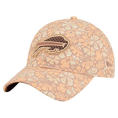 Women's New Era Tan Buffalo Bills Floral 9TWENTY Adjustable Hat