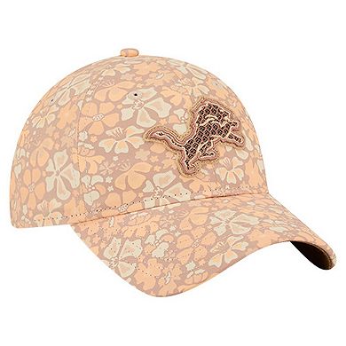 Women's New Era Tan Detroit Lions Floral 9TWENTY Adjustable Hat
