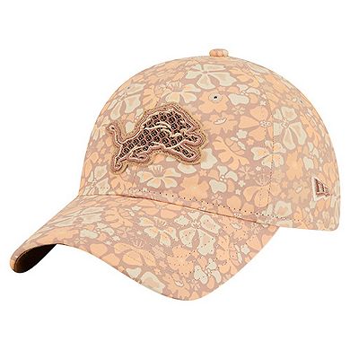 Women's New Era Tan Detroit Lions Floral 9TWENTY Adjustable Hat