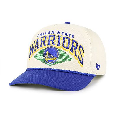 Men's '47 Cream/Royal Golden State Warriors Pomona Two-Tone Rope Hitch Adjustable Hat