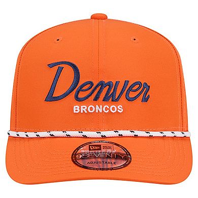 Men's New Era Orange Denver Broncos Script 9SEVENTY Adjustable Hat