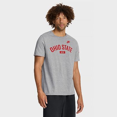 Men's Nike Heather Gray Ohio State Buckeyes Legacy Arch T-Shirt
