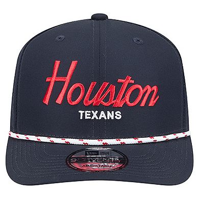 Men's New Era Navy Houston Texans Script 9SEVENTY Adjustable Hat