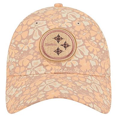Women's New Era Tan Pittsburgh Steelers Floral 9TWENTY Adjustable Hat