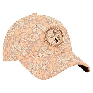 Women's New Era Tan Pittsburgh Steelers Floral 9TWENTY Adjustable Hat