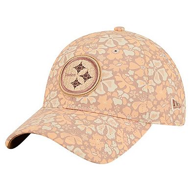 Women's New Era Tan Pittsburgh Steelers Floral 9TWENTY Adjustable Hat