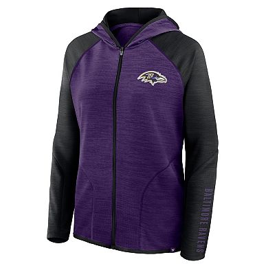 Women's Fanatics Purple Baltimore Ravens Plus Size End Around Pass Full-Zip Hoodie