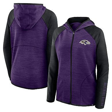 Women's Fanatics Purple Baltimore Ravens Plus Size End Around Pass Full-Zip Hoodie