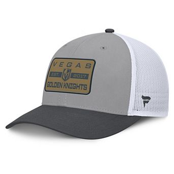 Men's Fanatics Gray/Charcoal Vegas Golden Knights Fundamental Adapt Trucker Adjustable Hat