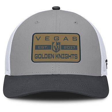 Men's Fanatics Gray/Charcoal Vegas Golden Knights Fundamental Adapt Trucker Adjustable Hat