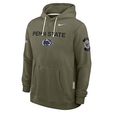 Men's Nike Olive Penn State Nittany Lions 2025 Military Appreciation Dri-FIT Hoodie