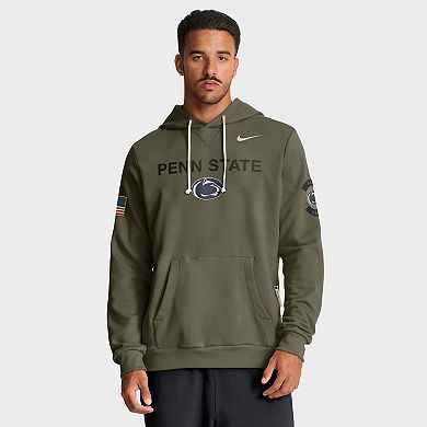 Men's Nike Olive Penn State Nittany Lions 2025 Military Appreciation Dri-FIT Hoodie