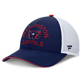 Men's Fanatics Navy/White Washington Capitals Authentic Pro Rink Adjustable Trucker Hat