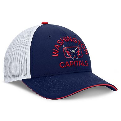 Men's Fanatics Navy/White Washington Capitals Authentic Pro Rink Adjustable Trucker Hat